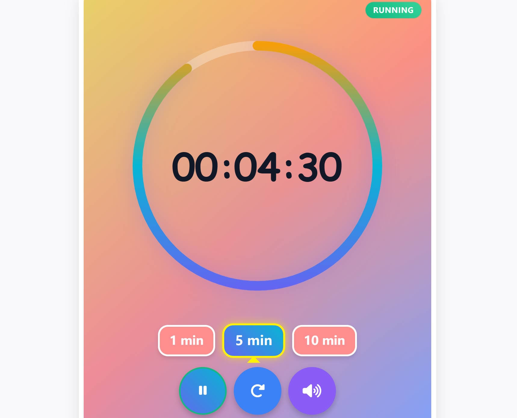 Child using a timer for activities
